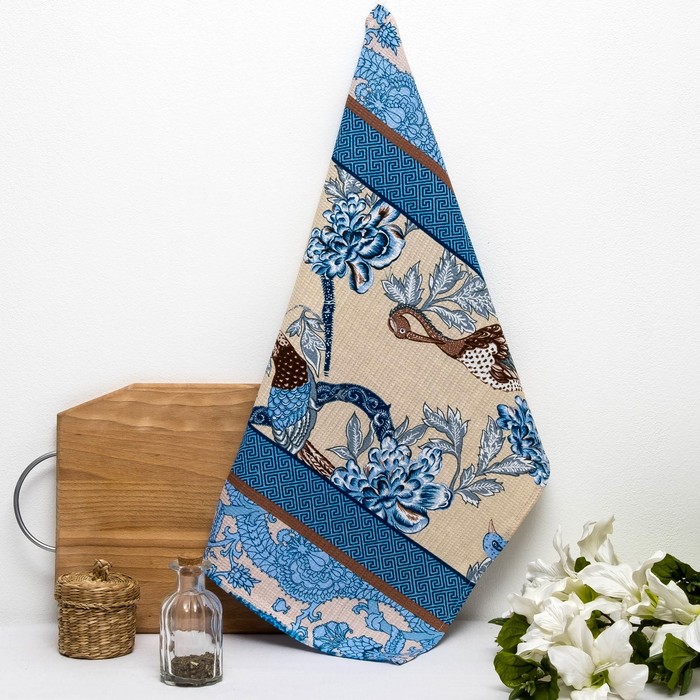 Полотенце вафельное Романтика "Птица дивная" 40х50 см