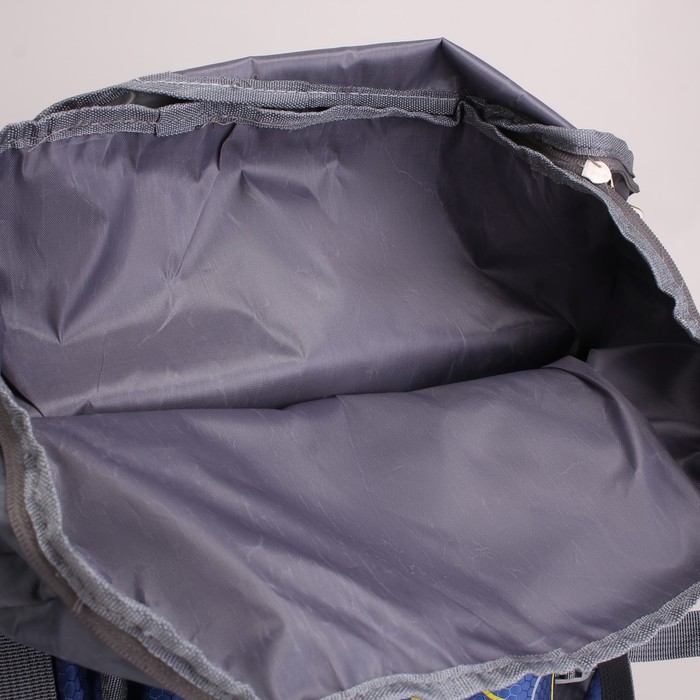 Рюкзак турист Экстрим, 38*20*70, отд на молнии, 5 н/карманов, усил спинка, серый/синий