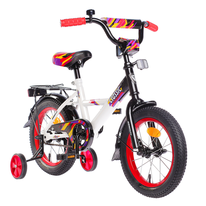 Велосипед 14" Graffiti Classic RUS, цвет белый/чёрный