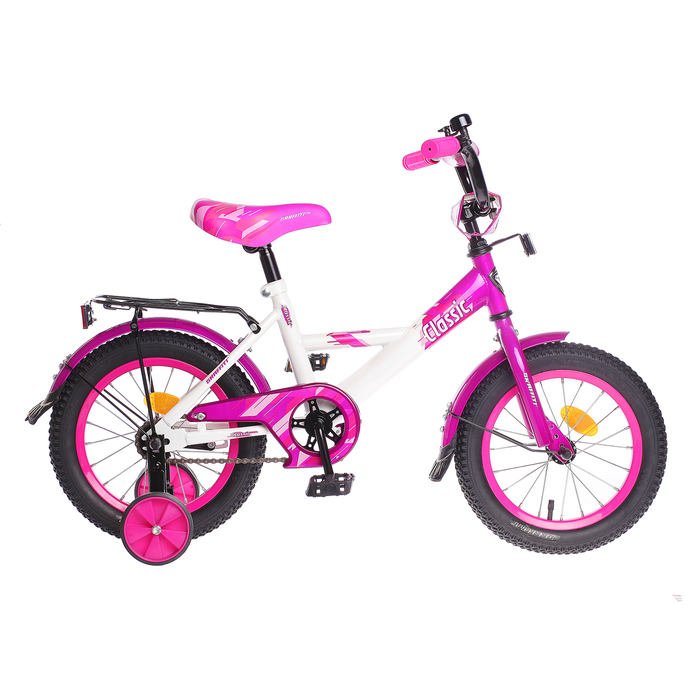 Велосипед 14" Graffiti Classic RUS, цвет белый/розовый