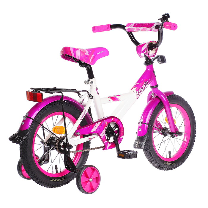 Велосипед 14" Graffiti Classic RUS, цвет белый/розовый