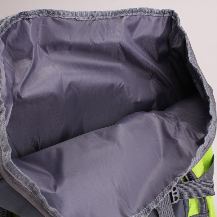 Рюкзак турист Экстрим, 38*20*70, отд на молнии, 5 н/карманов, усил спинка, серый/зелёный