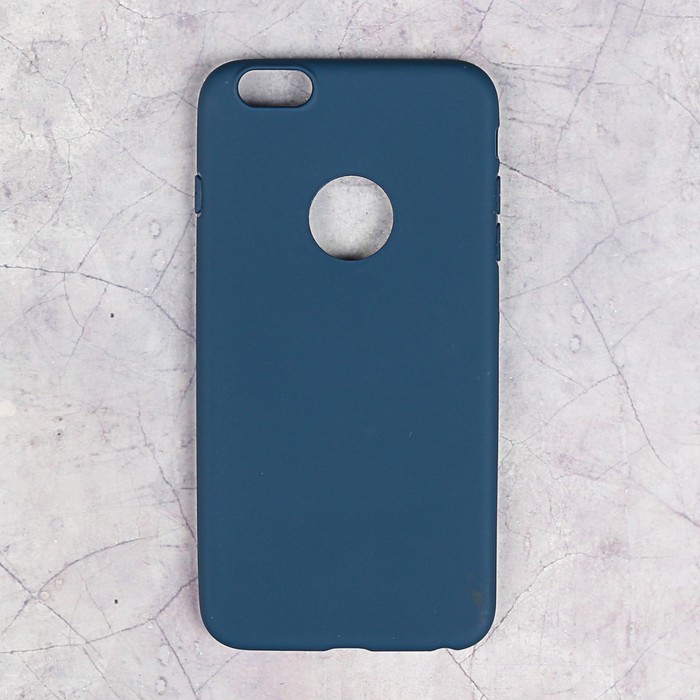 Накладка силиконовая для iPhone 6 Plus, темно-синяя