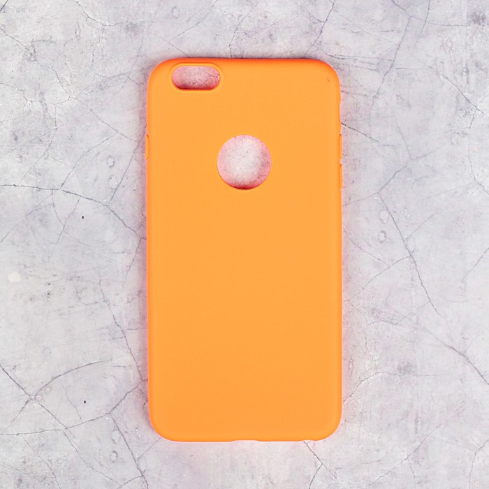 Накладка силиконовая для iPhone 6 Plus, оранжевая