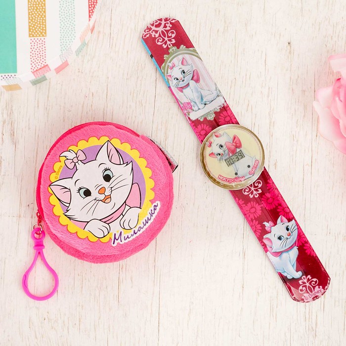 Подарочный набор "Кошечка Мари" часы + кошелек, Коты Аристократы