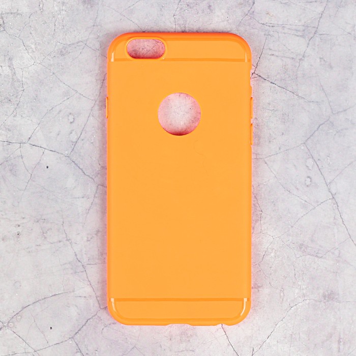 Накладка силиконовая для iPhone 6/6S, оранжевая