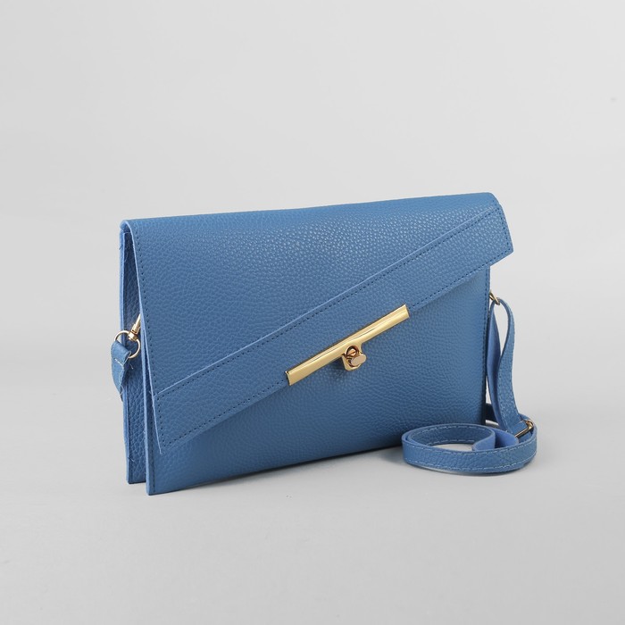 Сумка женская, 3 отдела на клапане, регулируемый ремень, маренго