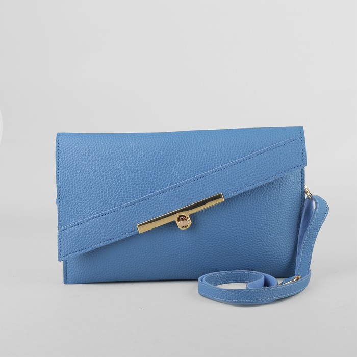 Сумка женская, 3 отдела на клапане, регулируемый ремень, маренго