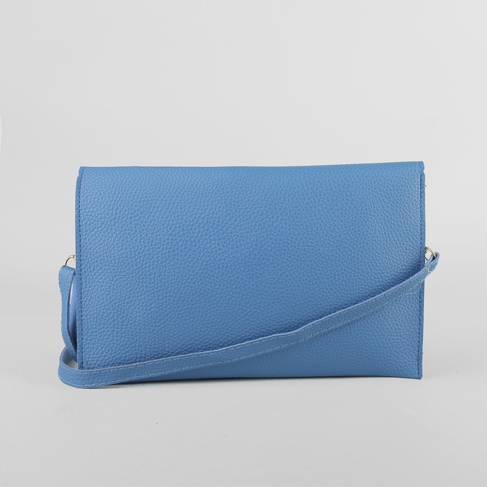 Сумка женская, 3 отдела на клапане, регулируемый ремень, маренго