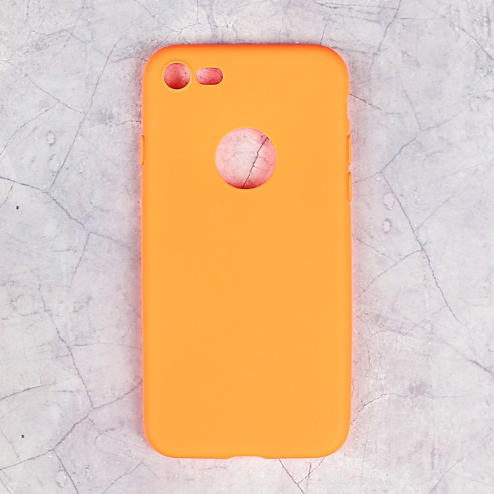 Накладка силиконовая для iPhone 7, оранжевая