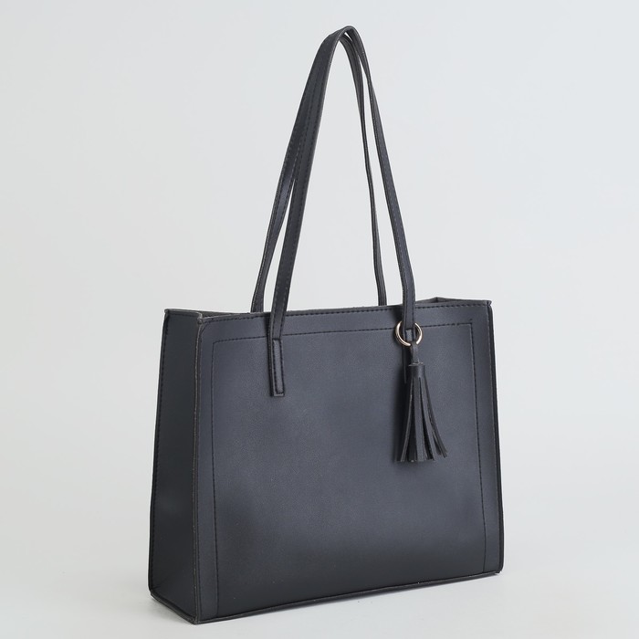 Сумка женская, отдел на молнии, цвет чёрный