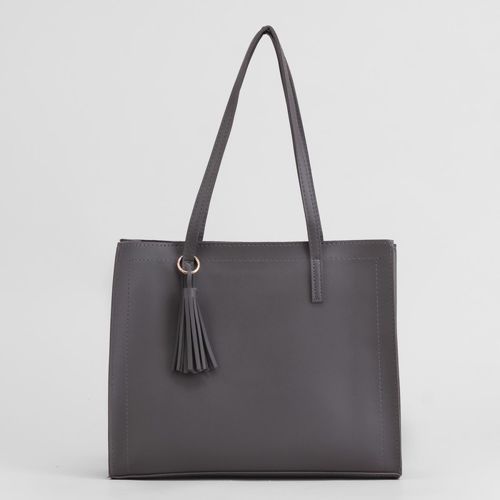 Сумка женская, отдел на молнии, цвет серый