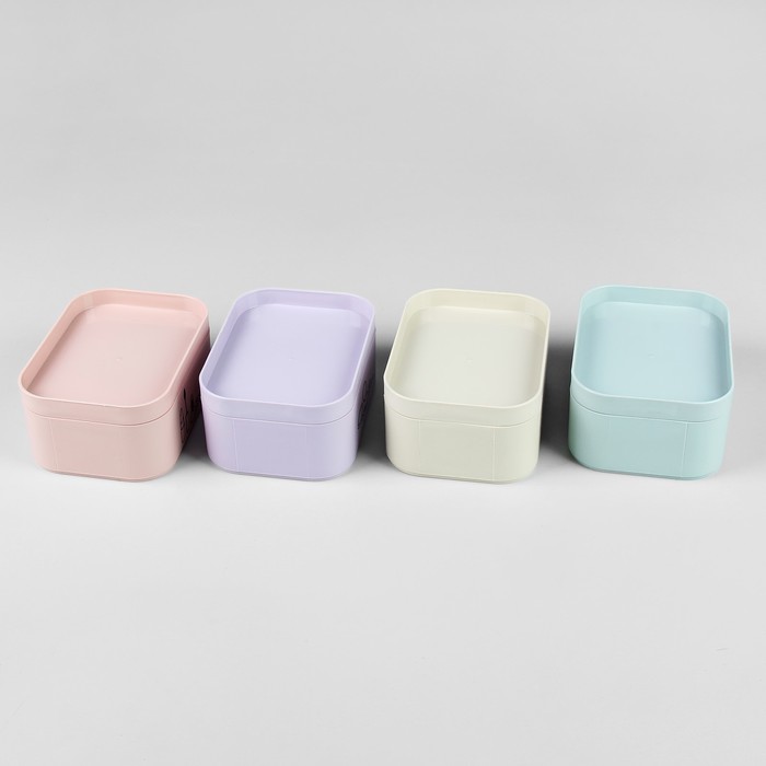 Органайзер для хранения косметических принадлежностей, с крышкой, цвет МИКС