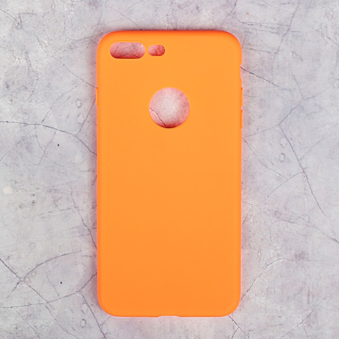 Накладка силиконовая для iPhone 7 Plus, оранжевая