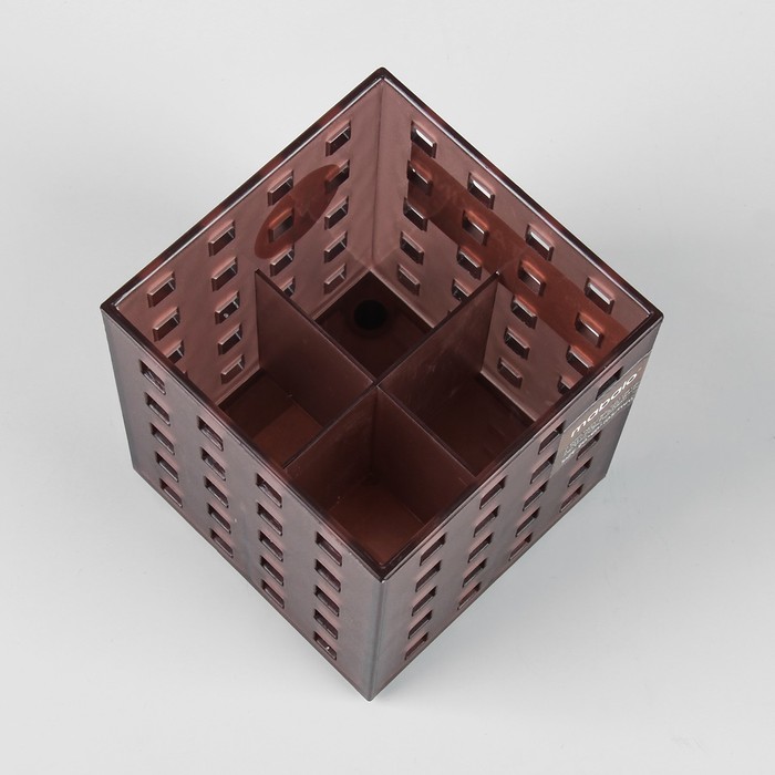 Органайзер для хранения косметических принадлежностей "Перфорация", 4 секции, цвет МИКС