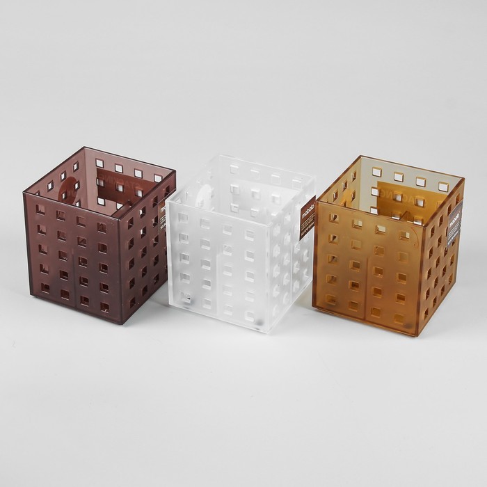 Органайзер для хранения косметических принадлежностей "Перфорация", 4 секции, цвет МИКС