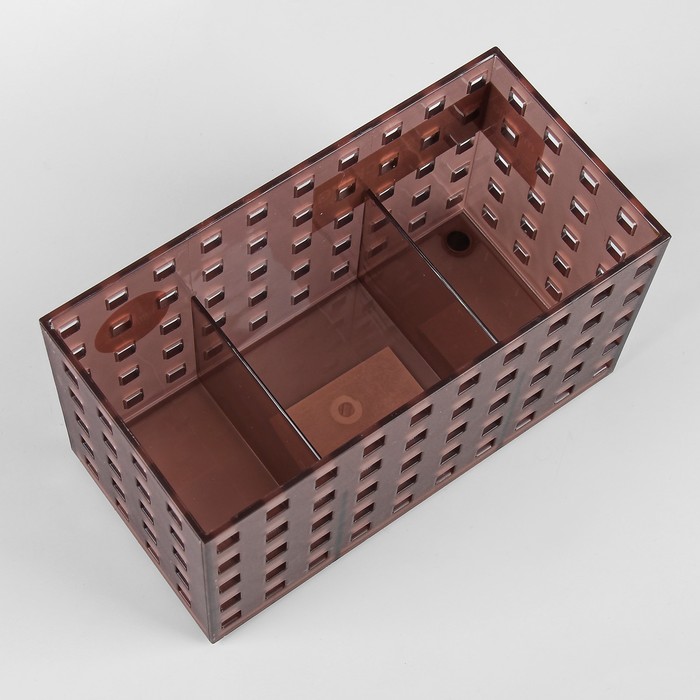 Органайзер для хранения косметических принадлежностей "Перфорация", 3 секции, цвет МИКС