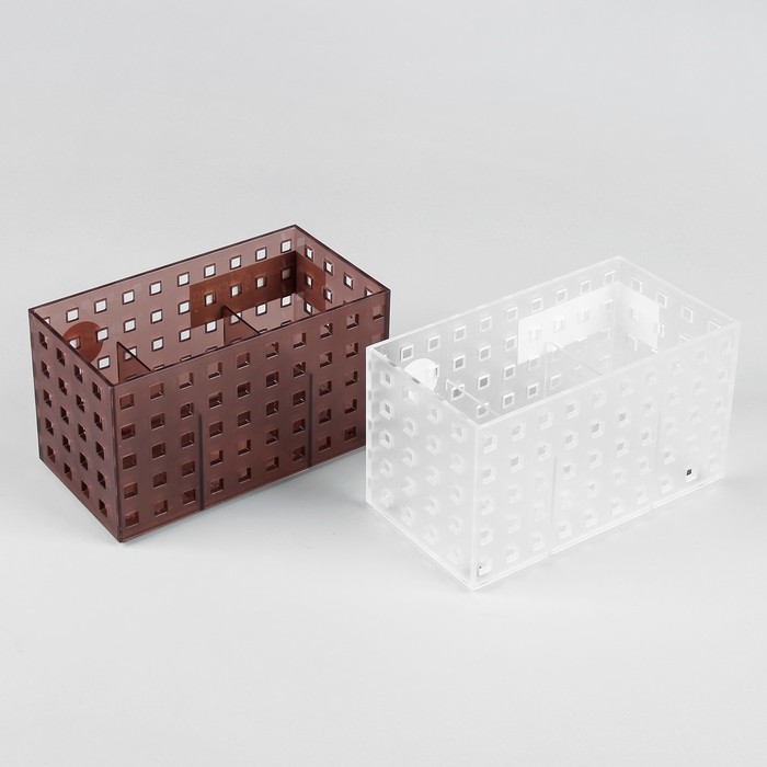 Органайзер для хранения косметических принадлежностей "Перфорация", 3 секции, цвет МИКС