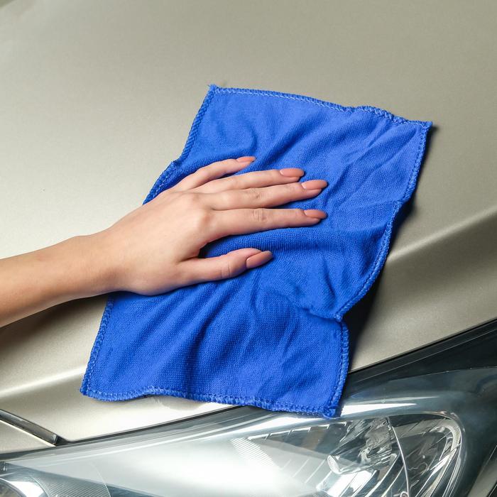 Тряпка для мытья авто, Grand Caratt, микрофибра 20×30 см, синяя тряпка для автомобиля touchless микрофибра для авто 350 gsm длинный ворс плюшевая без окантовки