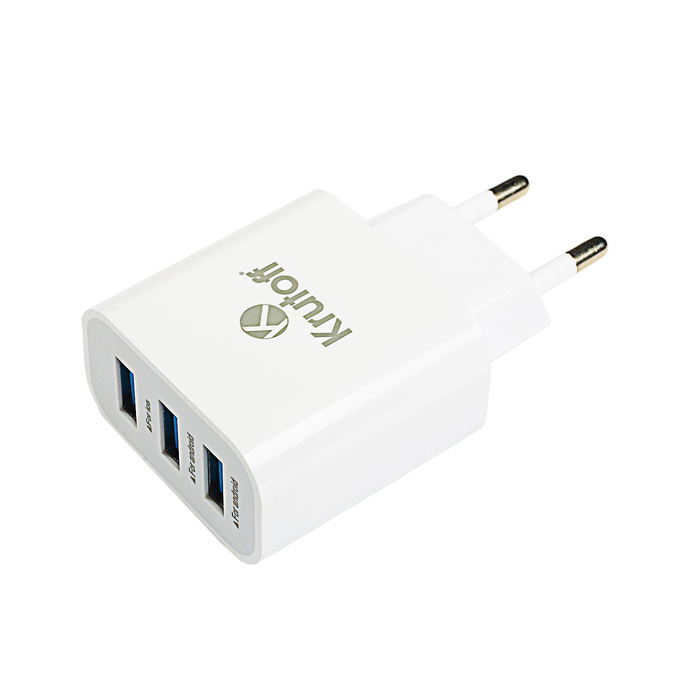 Зарядное устройство Krutoff CH-04, 3xUSB, 3.1A