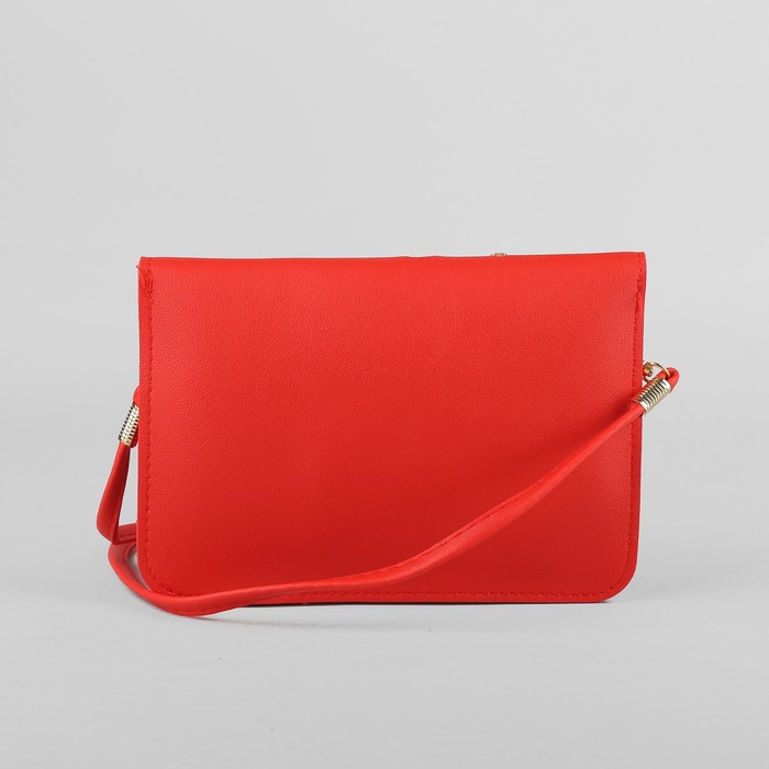 Сумка детская "Зайки", 2 отдела на клапане, длинный ремешок, цвет красный