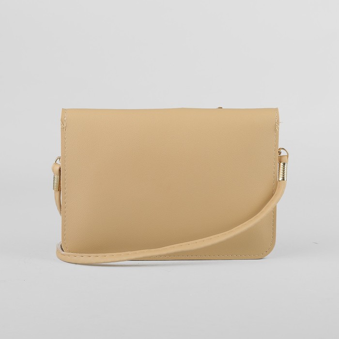 Сумка детская "Зайки", 2 отдела на клапане, длинный ремешок, цвет бежевый