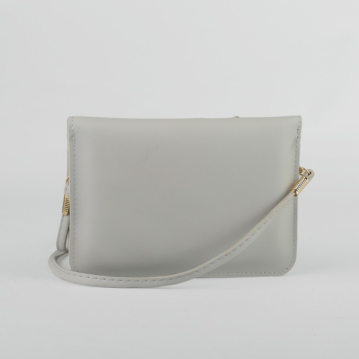 Сумка детская "Зайки", 2 отдела на клапане, длинный ремешок, цвет серый