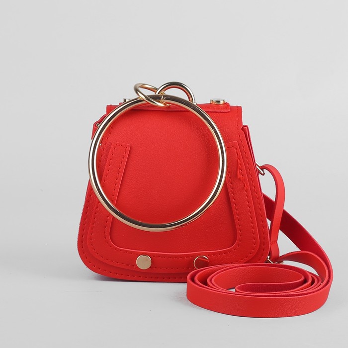 Сумка детская, отделение на клапане, регулируемый ремешок, цвет красный