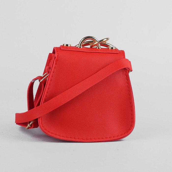 Сумка детская, отделение на клапане, регулируемый ремешок, цвет красный