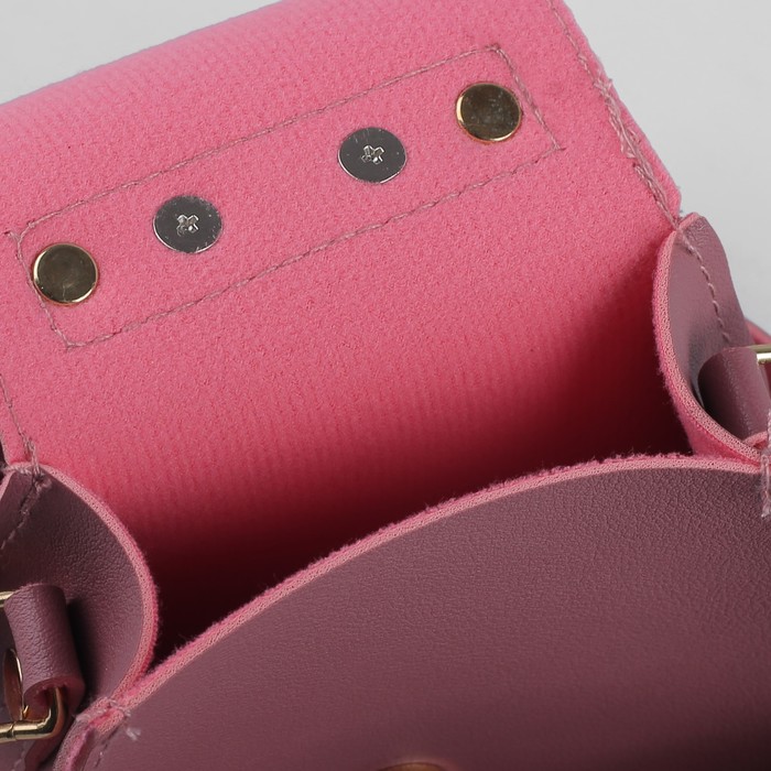 Сумка детская, отдел на клапане, регулируемый ремешок, цвет пудра