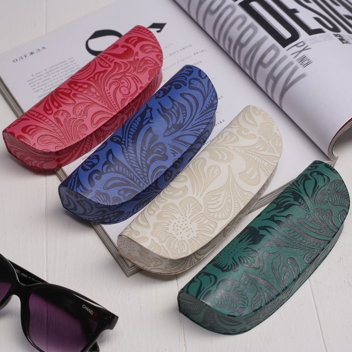 Футляр для очков Цветок, 15,5*5,5*3,5см, отдел, микс