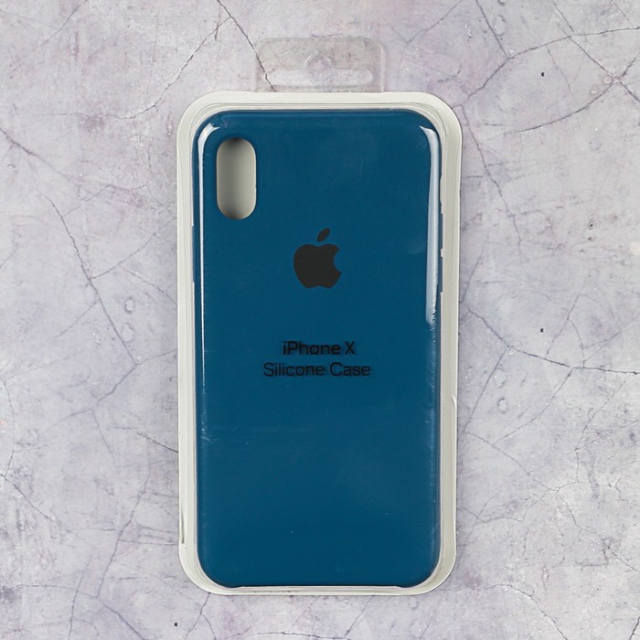 Чехол Apple Silicone Case для iPhone X, синий