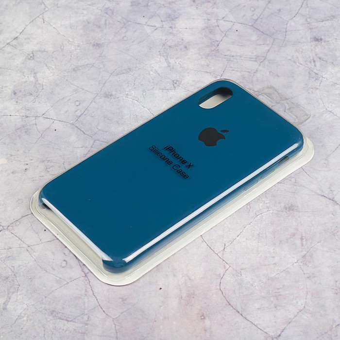 Чехол Apple Silicone Case для iPhone X, синий