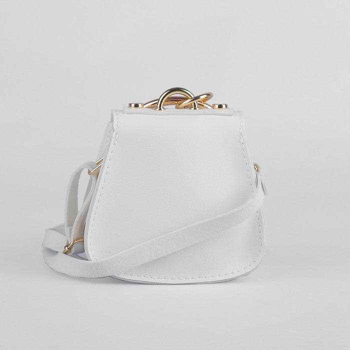 Сумка детская, отдел на клапане, регулируемый ремешок, цвет белый