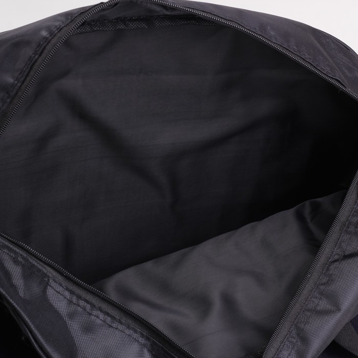 Сумка спорт Sports, 54*19*32, отдел на молнии, н/карман, длинн ремень, чёрный/т-синий