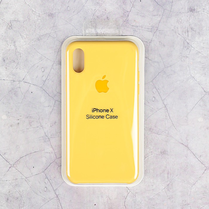 Чехол Apple Silicone Case для iPhone X, желтый