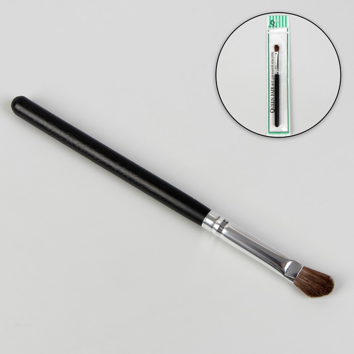 Кисть для макияжа универсальная, скруглённая, натуральный волос, цвет чёрный