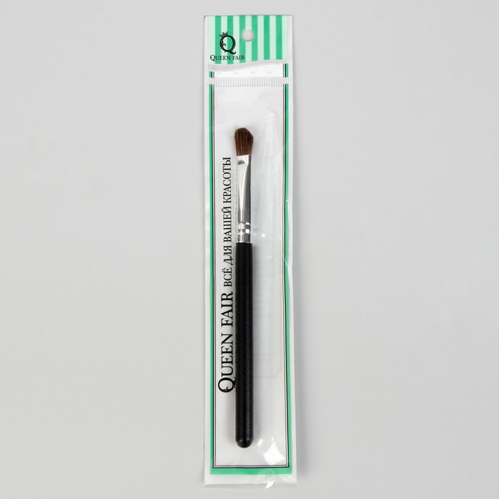 Кисть для макияжа универсальная, скруглённая, натуральный волос, цвет чёрный