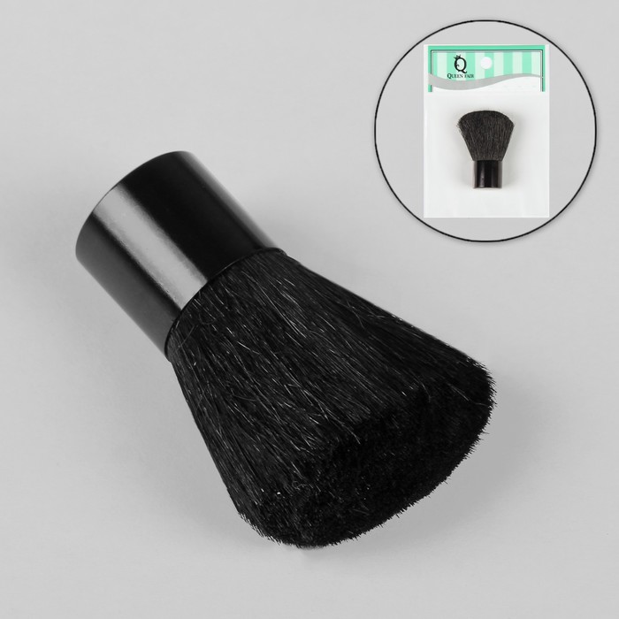 Кисть для макияжа/пудры и румян "Кабуки", натуральный волос, цвет МИКС