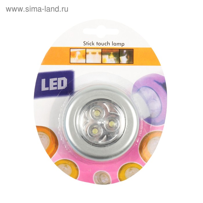 

Светильник светодиодный в автомобиль, 3 LED, хром