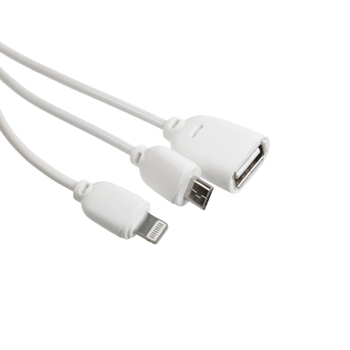 Зарядное устройство IPHONE, MicroUSB, USB, белый