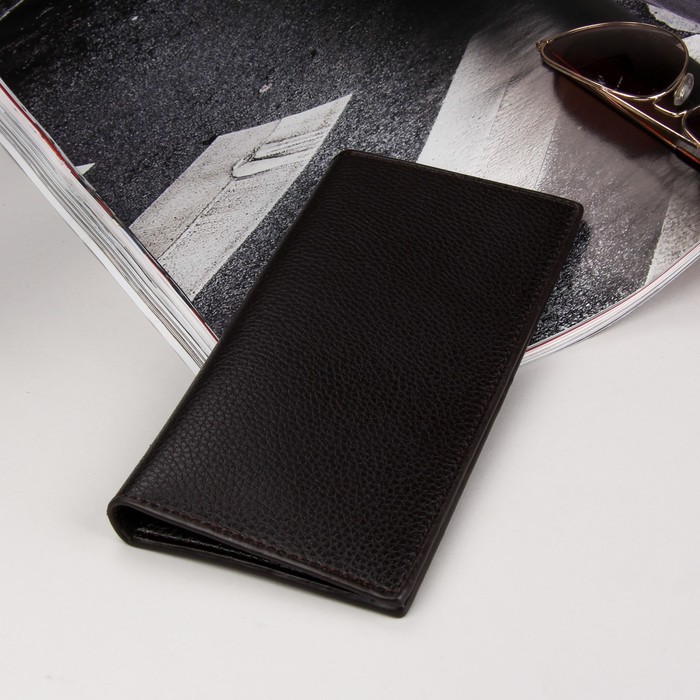 Кошелёк мужской, 2 отдела, для карт, для монет, цвет коричневый