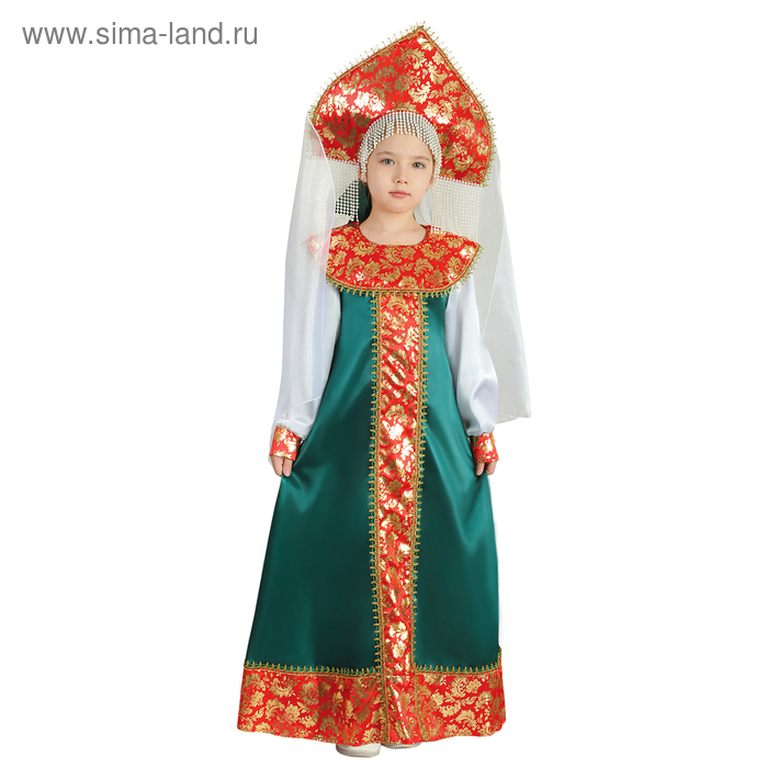 фото Карнавальный костюм "хозяйка медной горы" для девочки, рост 134 см страна карнавалия