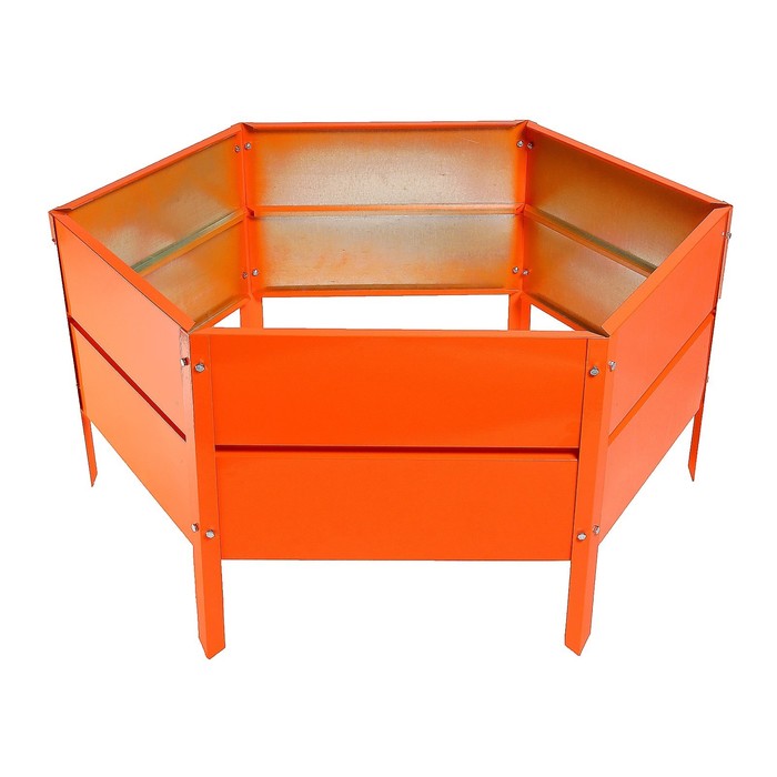 Клумба оцинкованная, d=80 см, h=34 см, оранжевая