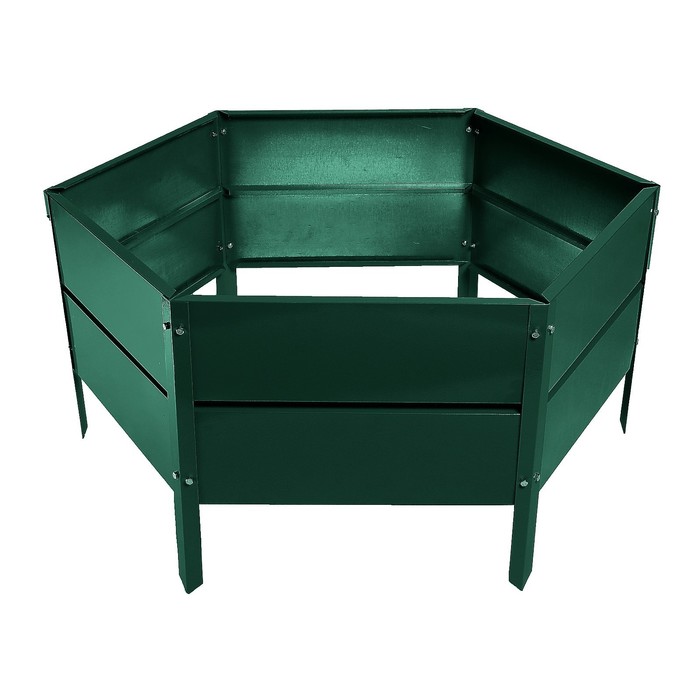 Клумба оцинкованная, d=80 см, h=34 см, зелёная