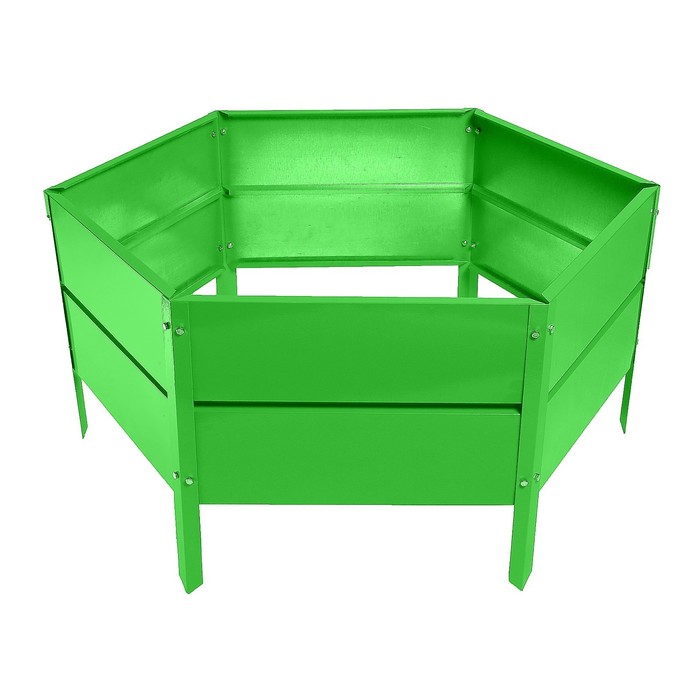 Клумба оцинкованная, d=80 см, h=34 см, ярко-зелёная