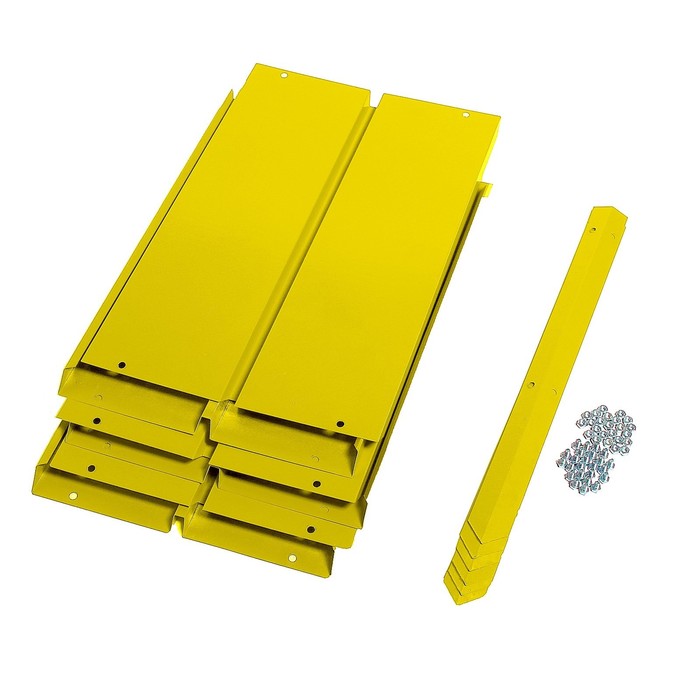 Клумба оцинкованная, d=140 см, h=34 см, жёлтая