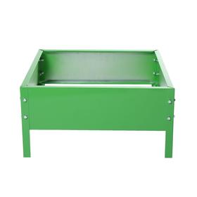 Клумба оцинкованная, 50 × 50 × 15 см, ярко-зелёная, «Квадро», Greengo