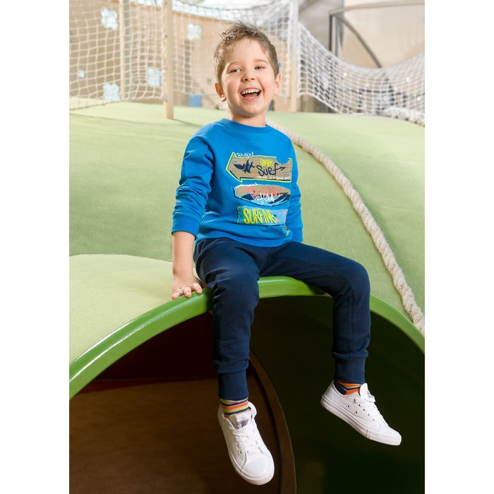 Комплект для мальчика (джемпер, брюки), рост 86 см, цвет лазурный