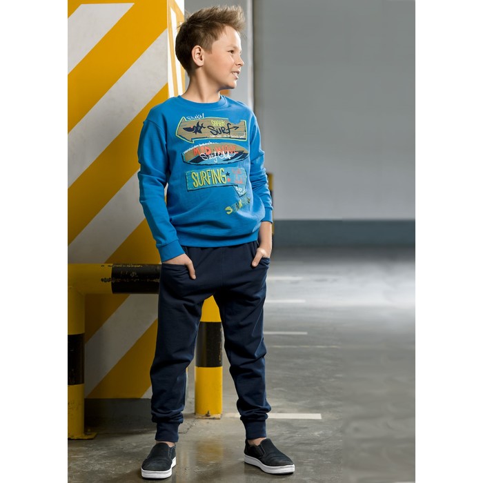 Комплект для мальчика (джемпер, брюки), рост 116 см, цвет лазурный